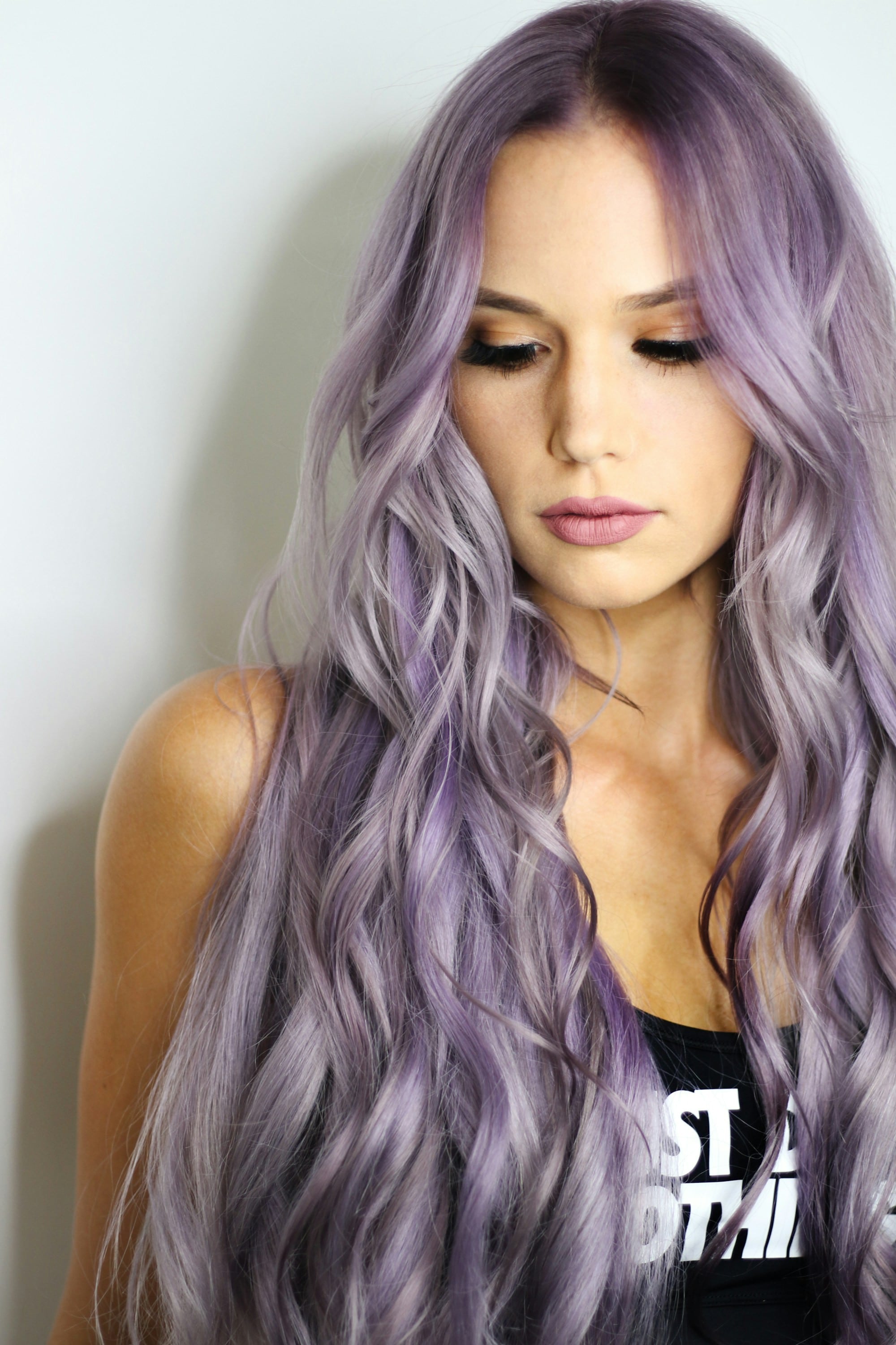 This model has Fantasy Lavendar Hair Color with Silver ends to show that color expression is up to you. All Fantasy colors can be done here at Hair 4 Everyone